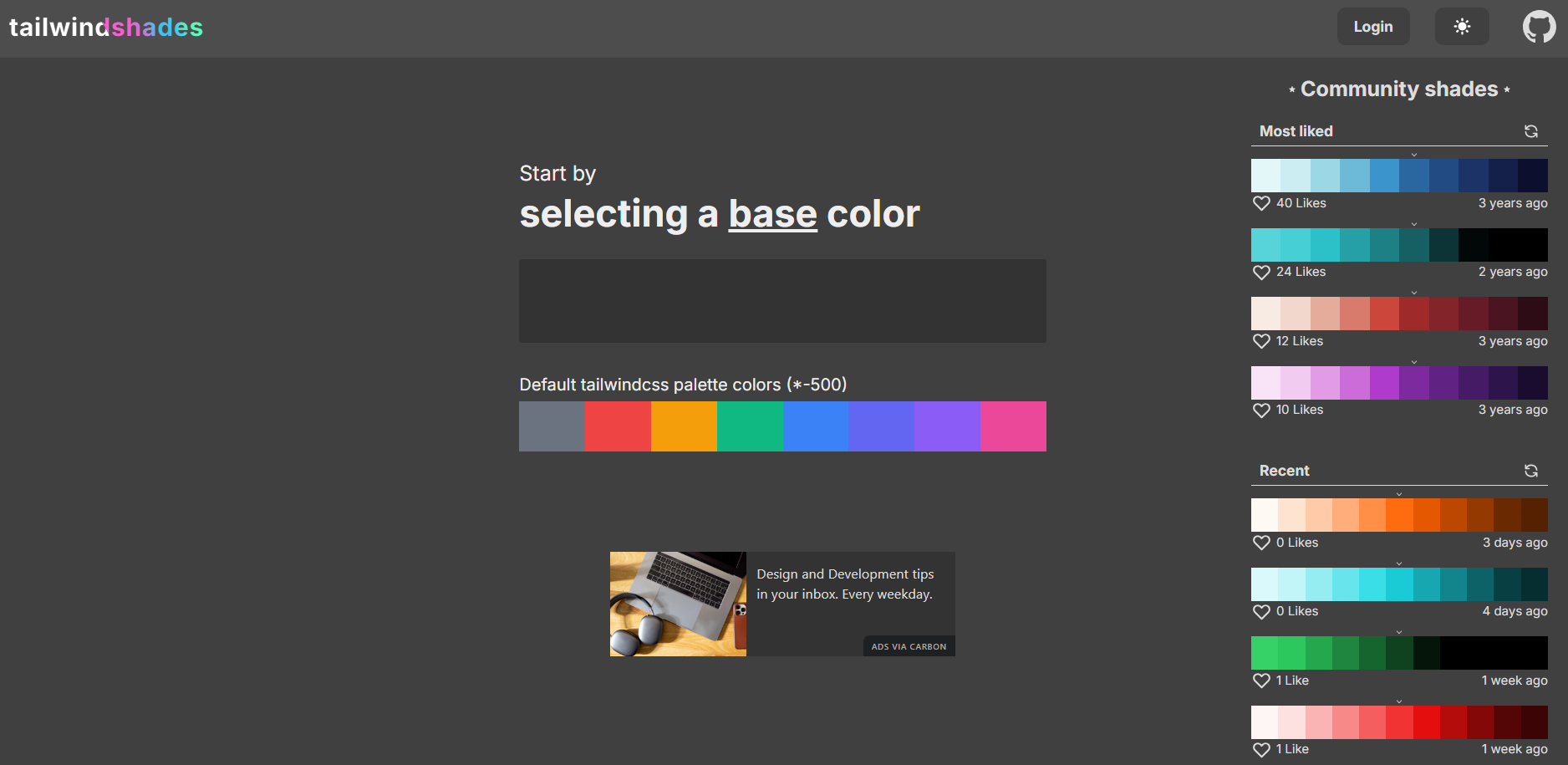 Tailwind Color Shades Generator